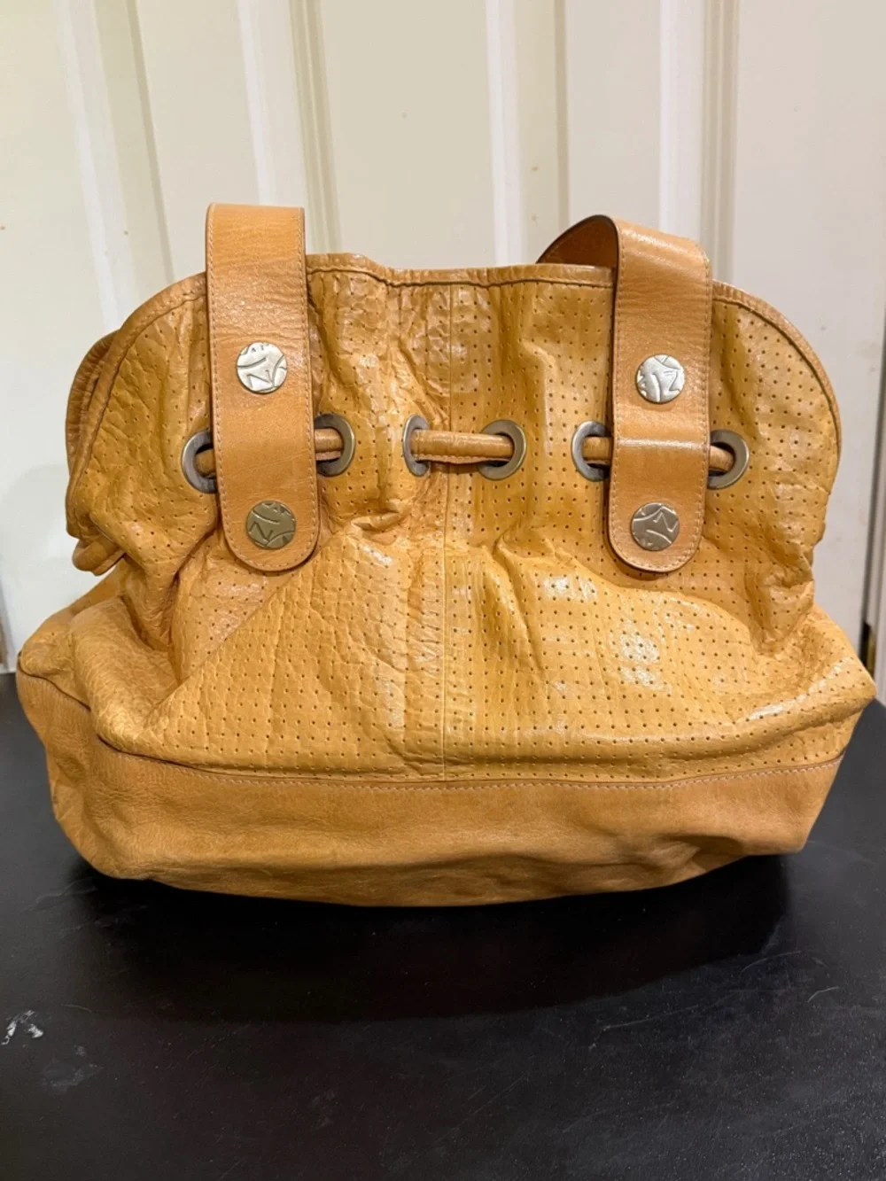 Nannini tan Leather Hobo Bag